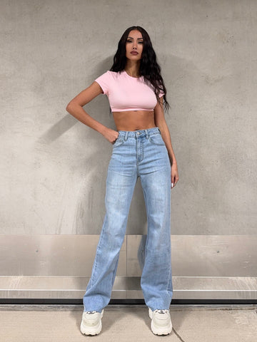 Million - Arnhem - Wide leg jeans - Wijde dames spijkerbroek met stretch