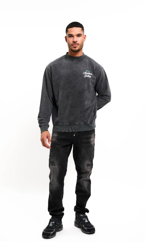 Malelions - Men Gallery Sweater - Acid Wash