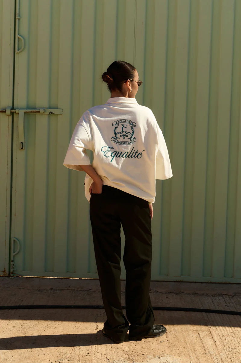 OASIS OVERSIZED POLO OFF-WHITE