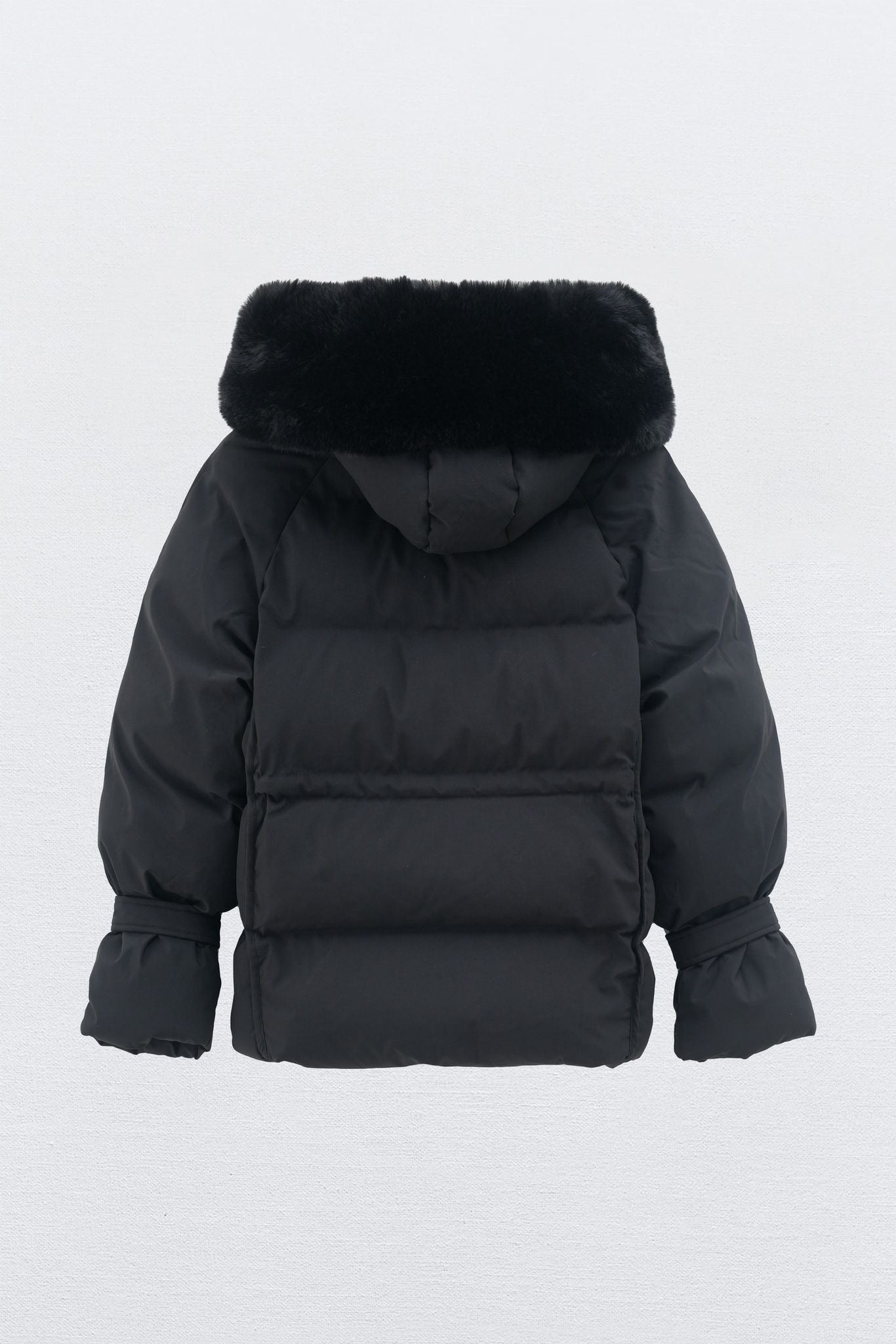 Lara - middel winter jas puffer - Zwart