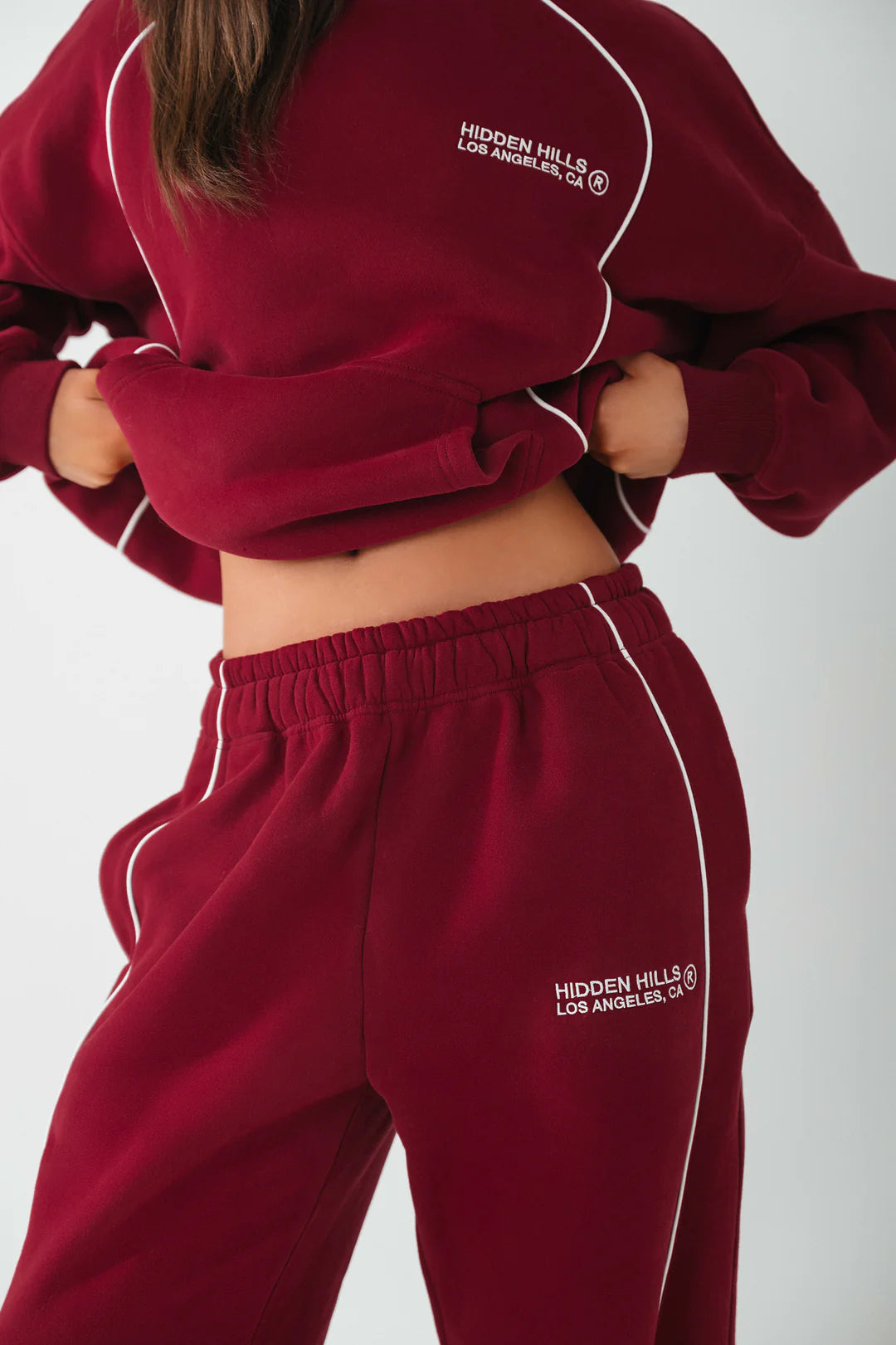 TECH LINE STRAIGHT LEG SWEATPANTS BORDEAUXROOD - 29 nov