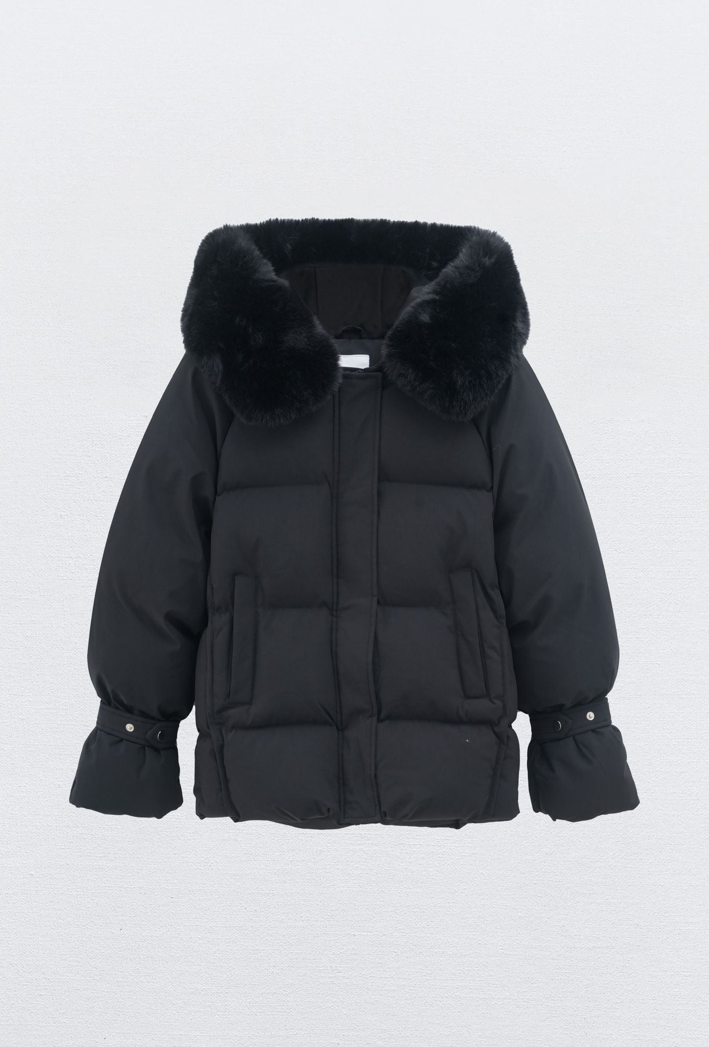 Lara - middel winter jas puffer - Zwart