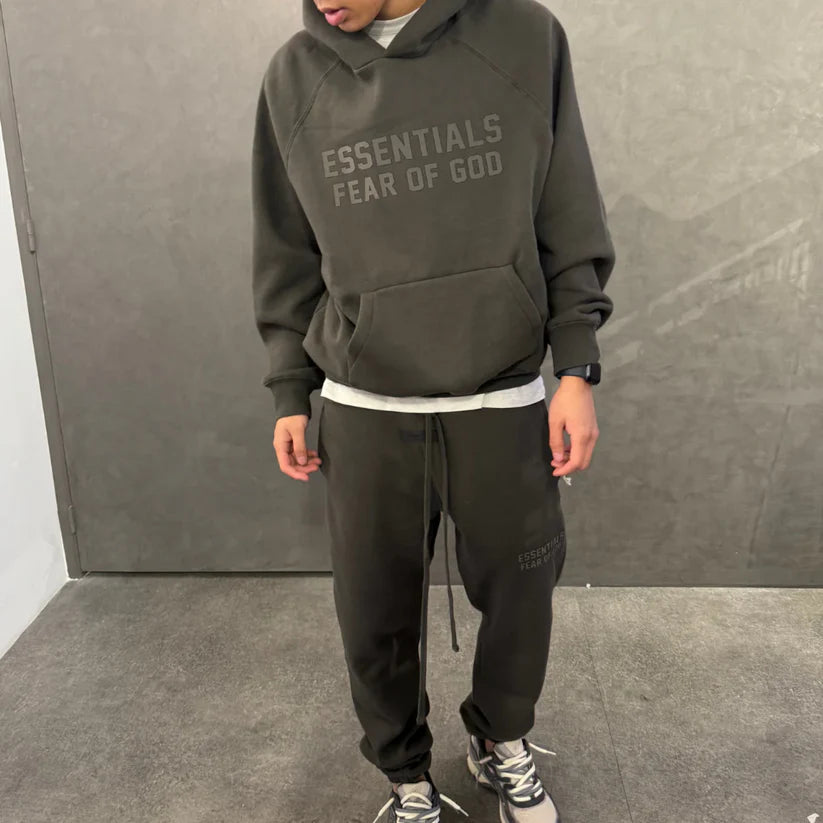 Fear of God Essentials Off Black Hoodie