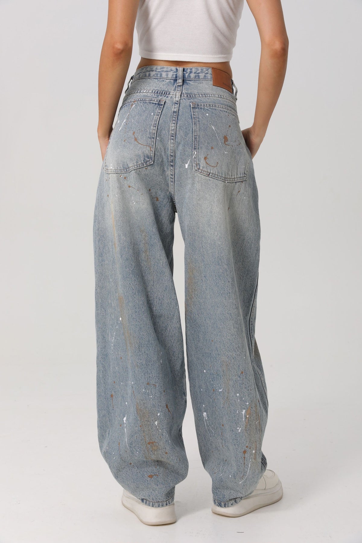See See - Canvas Baggy Jeans - Blue - A5220
