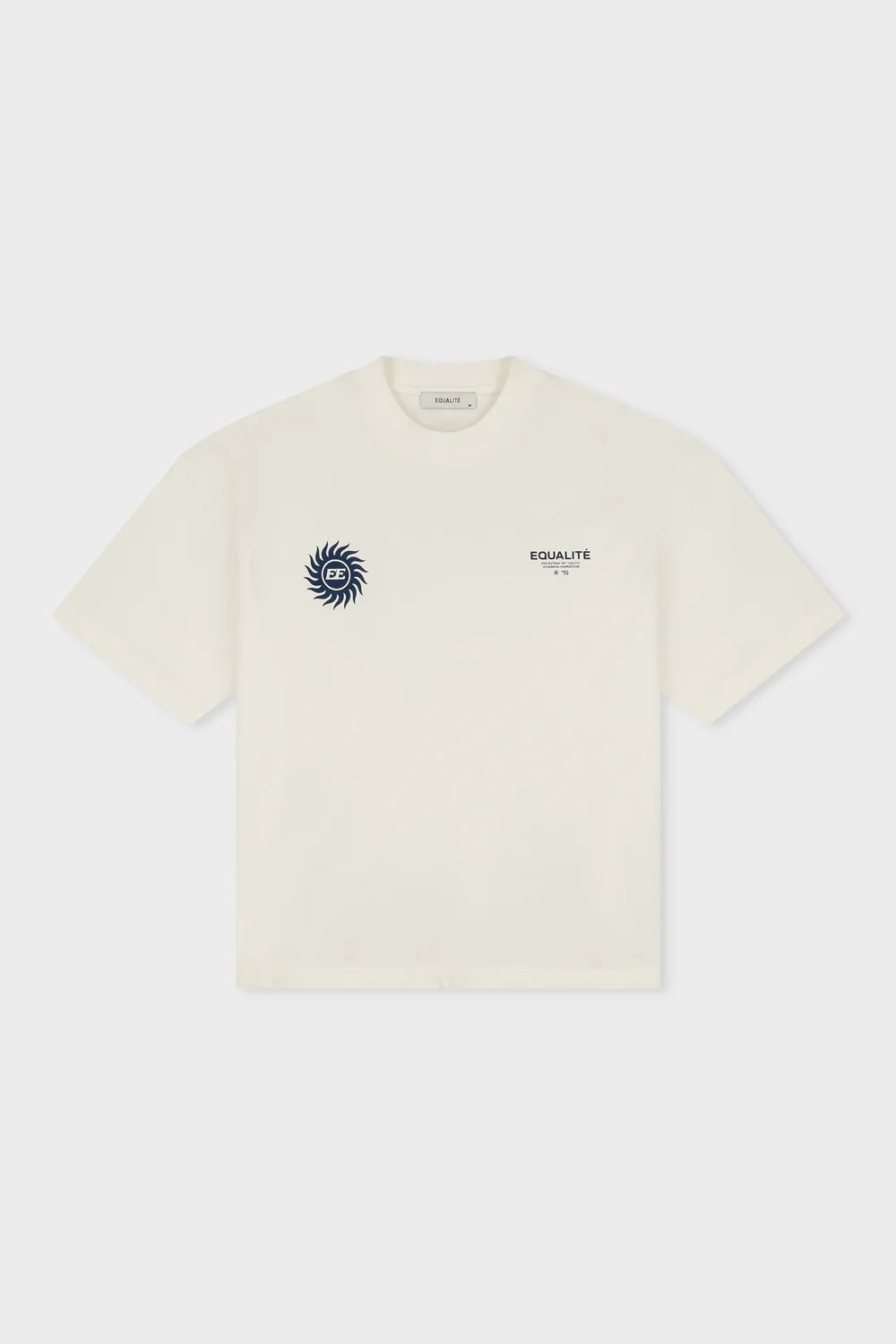 SUNNY BOXY FIT TEE OFF-WHITE & NAVY