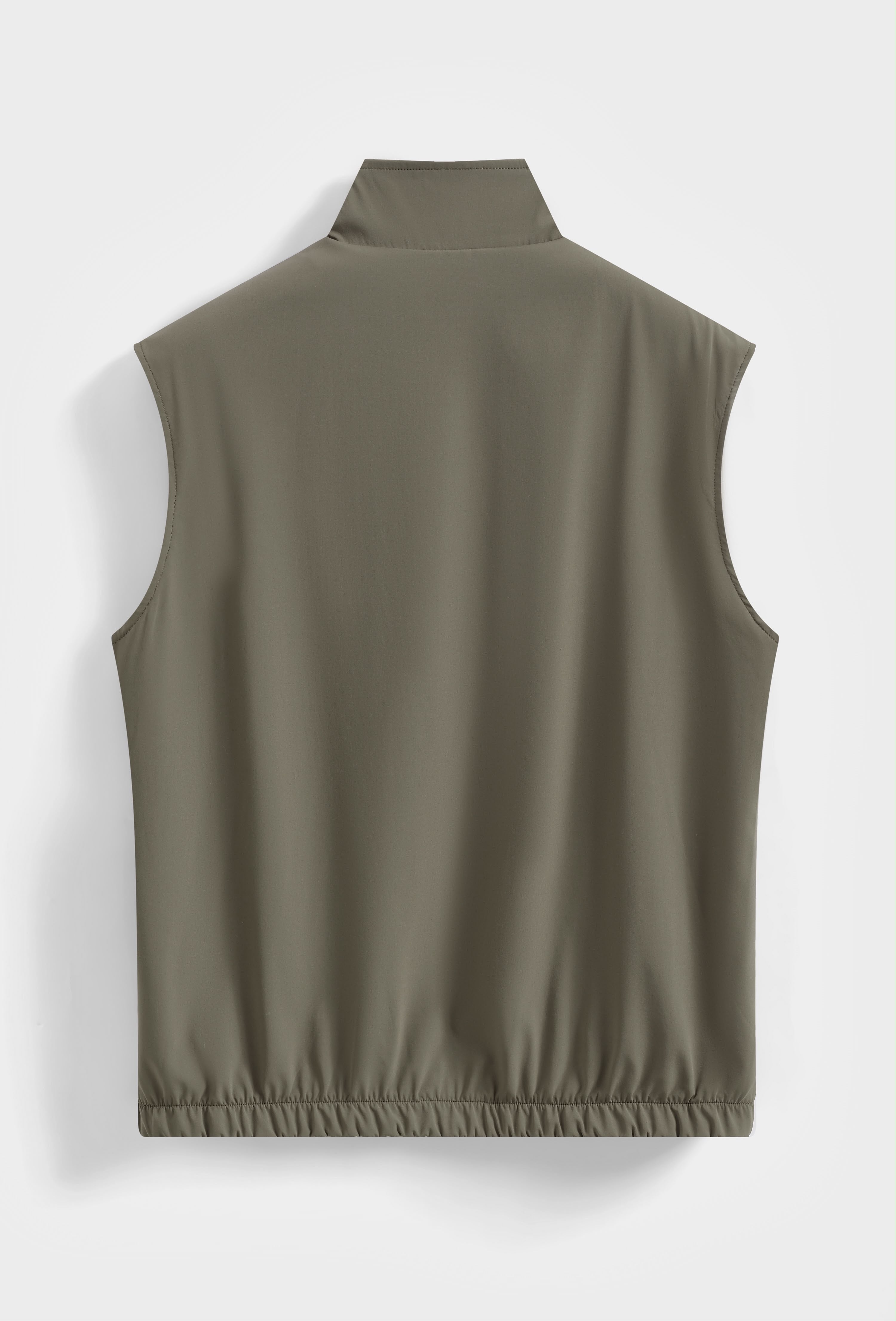 Glans Bodywarmer - Beige/Groen
