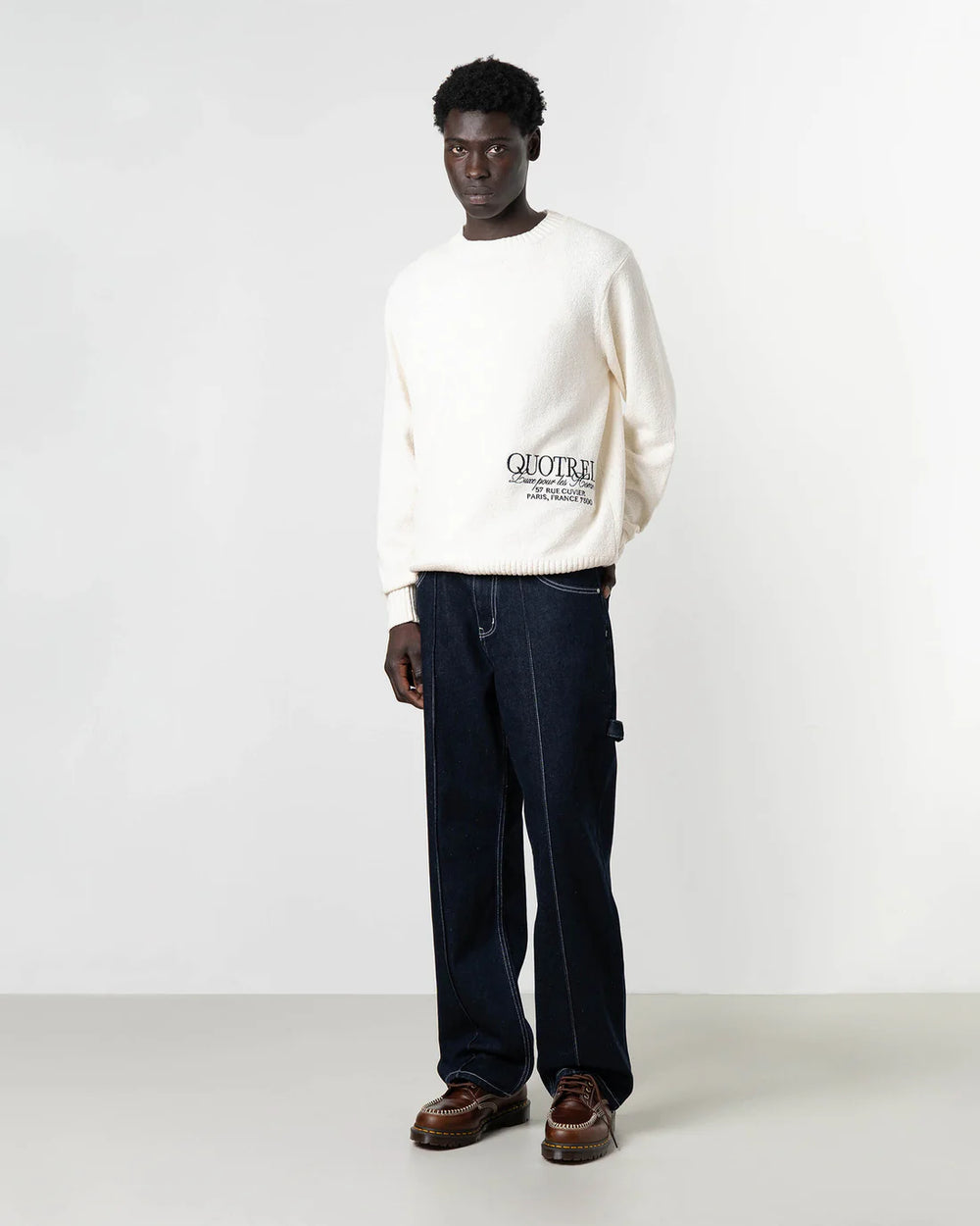 Quotrell - RICO KNITTED CREWNECK - ECRU