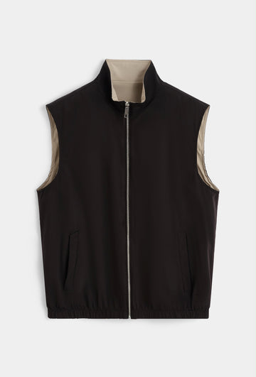 Frilivin - Glans Bodywarmer - Zwart/Beige