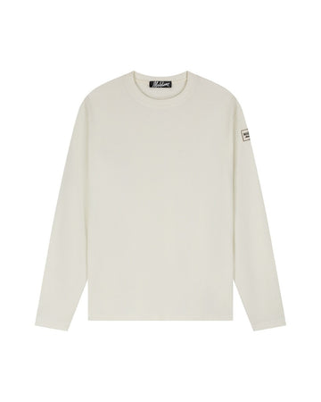 Malelions - men waffle longsleeve T-shirt - Off White