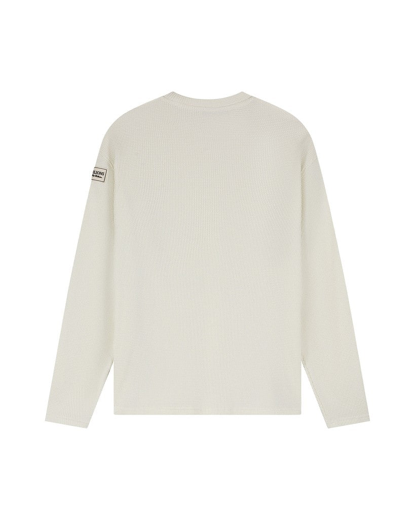 Malelions men waffle longsleeve T-shirt - Off White