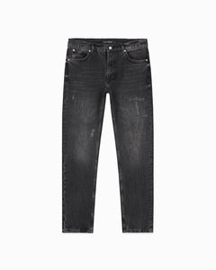 BLACK BANANAS - DESTROYED DENIM - BLACK - Straight fit herenjeans