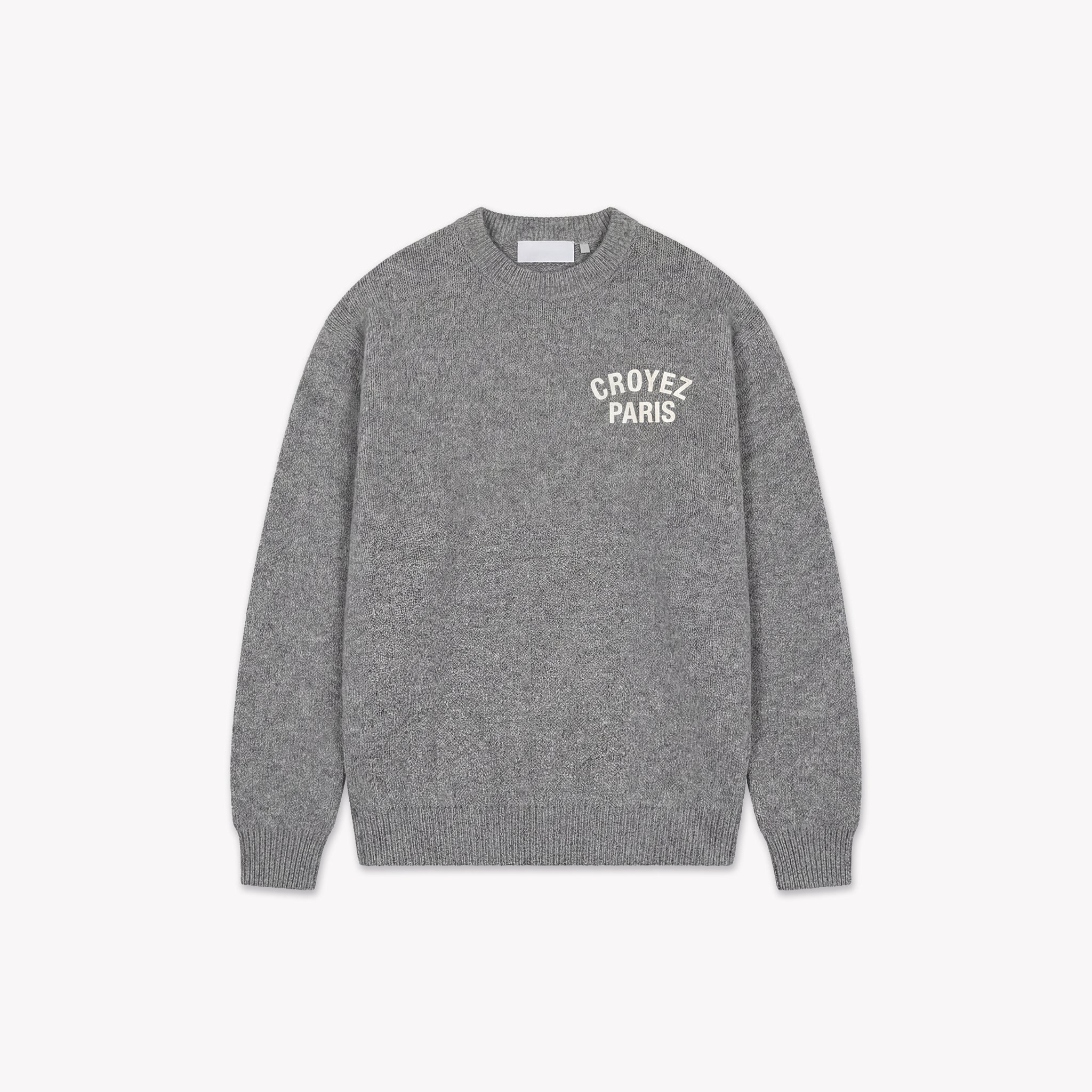 Croyez Paris Knit Sweater | Grey Melange
