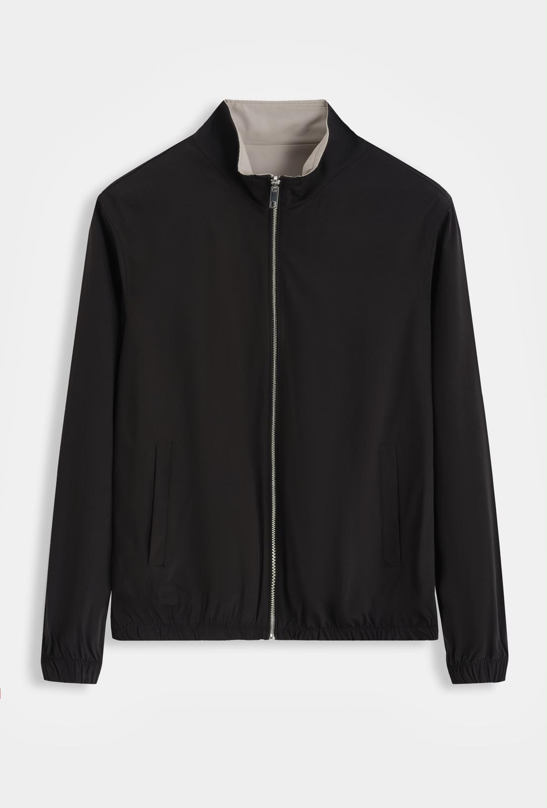 Glans jacket - Zwart/Beige