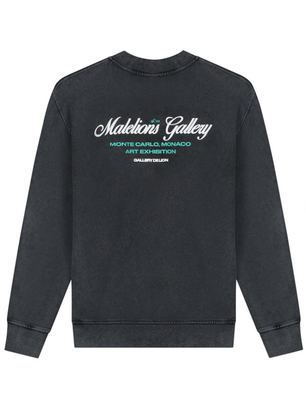 Malelions Men Gallery Sweater | Acid Wash