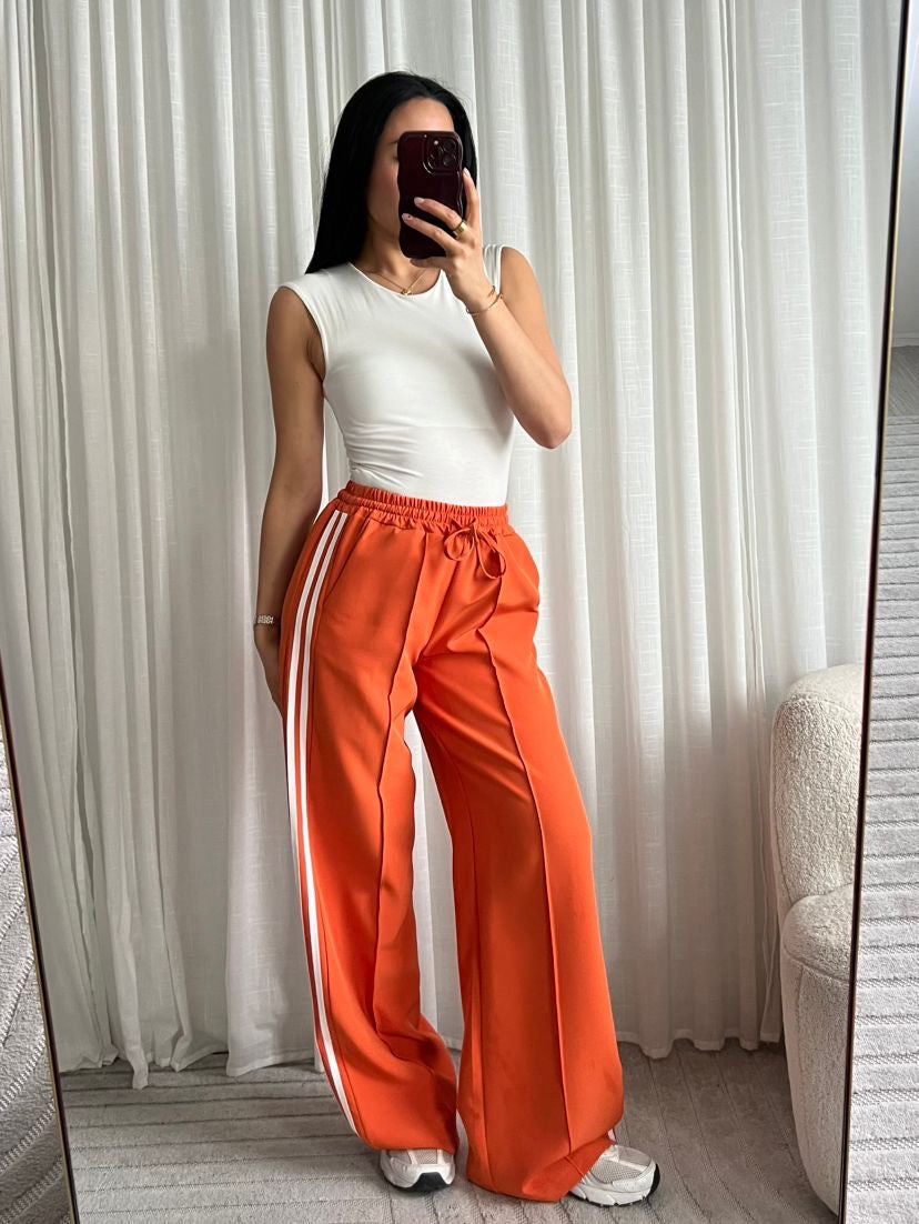 Gestreepte broek - Oranje