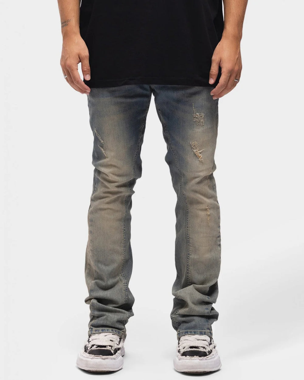 Richesse - FLASH FLARED JEANS - Heren spijkerbroek met uitlopende pijpen