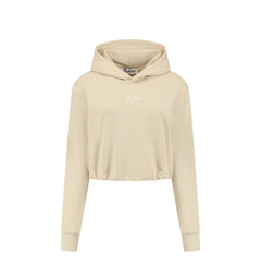 MALELIONS WOMEN KIKI CROP HOODIE - CLAY/BEIGE