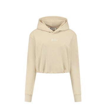 MALELIONS WOMEN KIKI CROP HOODIE - CLAY/BEIGE