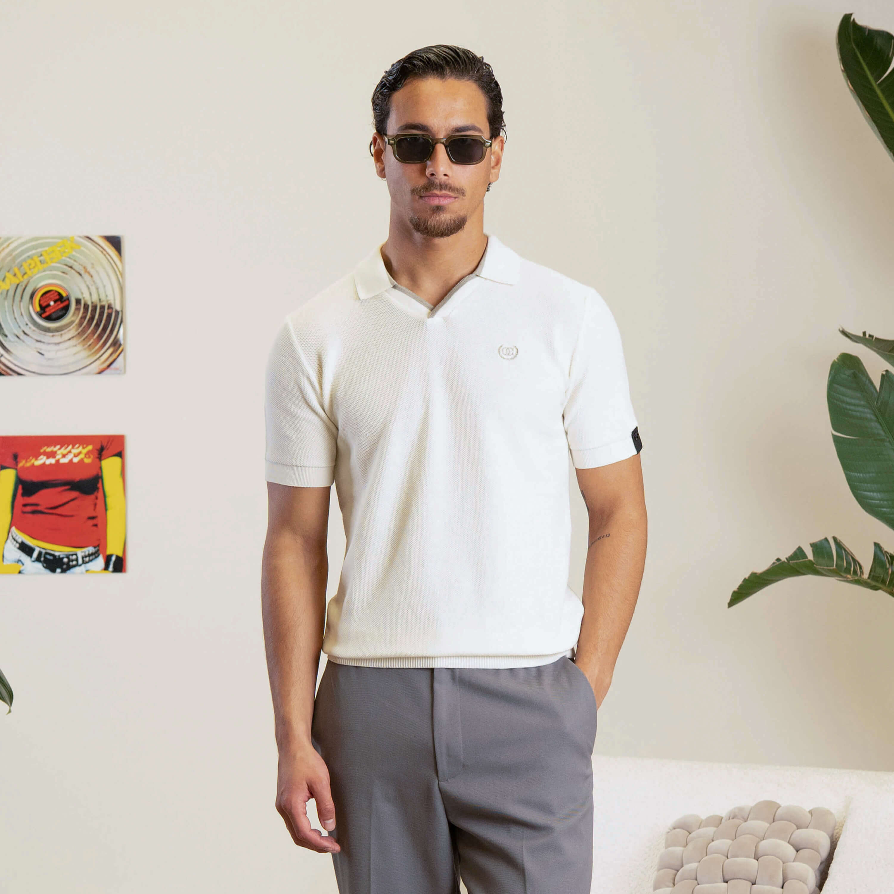 ELIJAH POLO | OFF WHITE/GREIGE