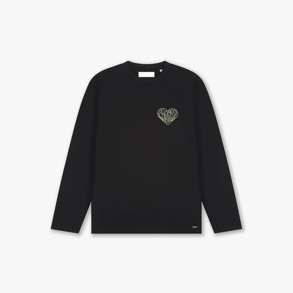 Croyez - Stitched Heart Longsleeve T-Shirt - Zwart