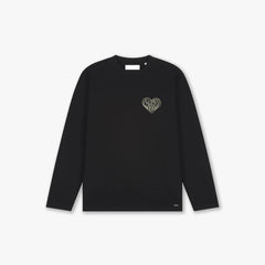 Croyez - Stitched Heart Longsleeve T-Shirt - Zwart