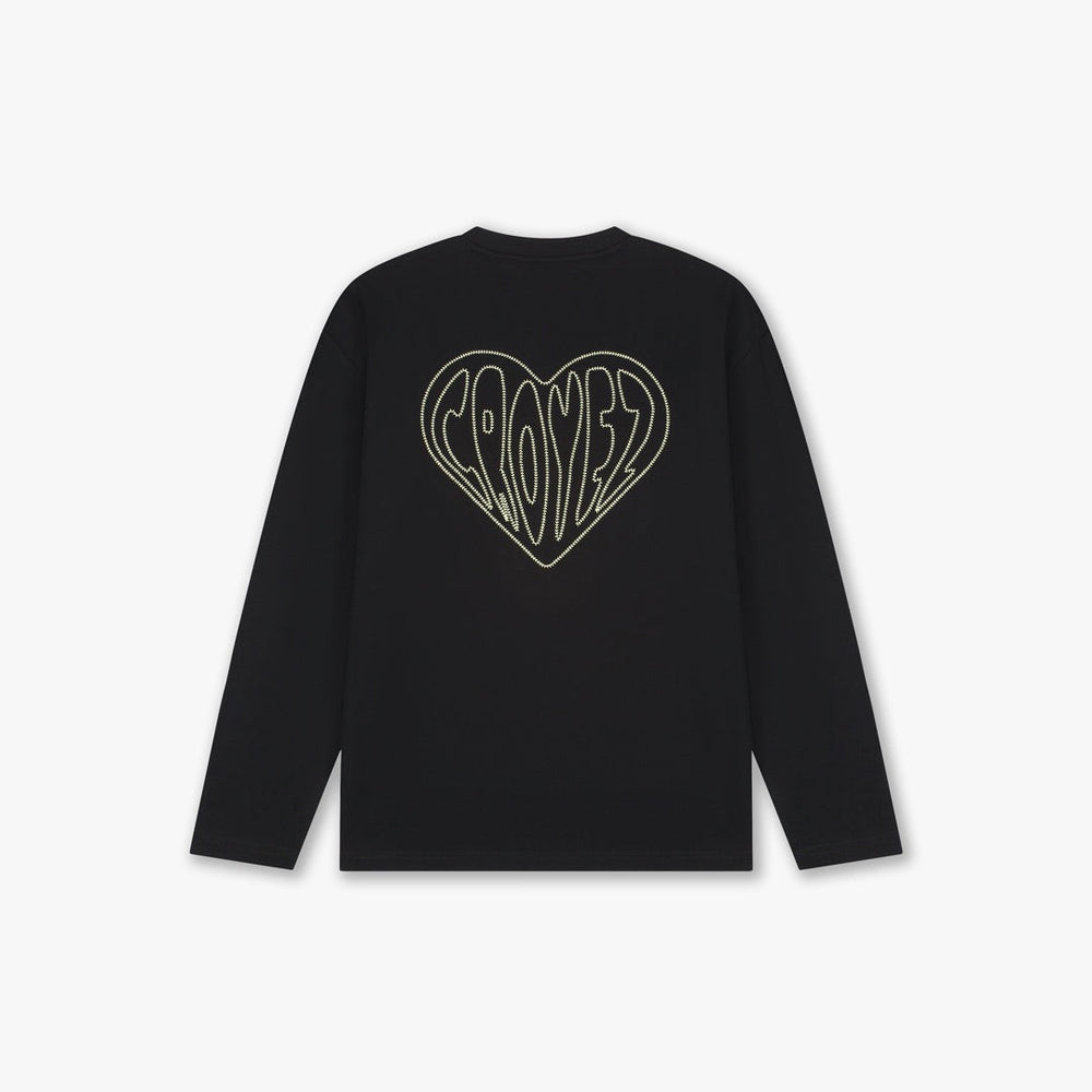 Croyez - Stitched Heart Longsleeve T-Shirt - Zwart