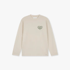 Croyez - Stitched Heart Longsleeve T-Shirt - Beige