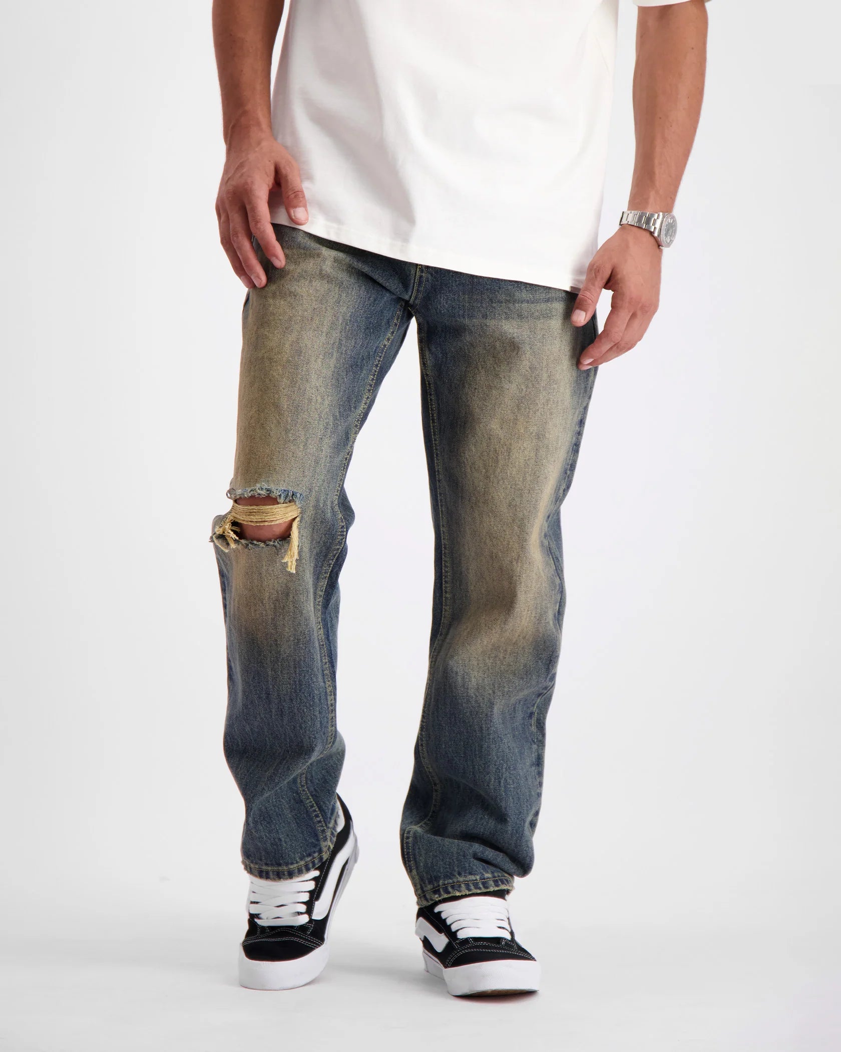 BLACK BANANAS ASH FADE DENIM | BLUE