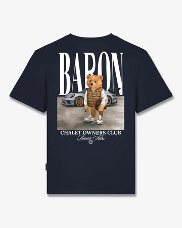 Baron Filou - Backprint T-Shirt Filou 187 Chalet Owners Club BARON - Oxford Blue