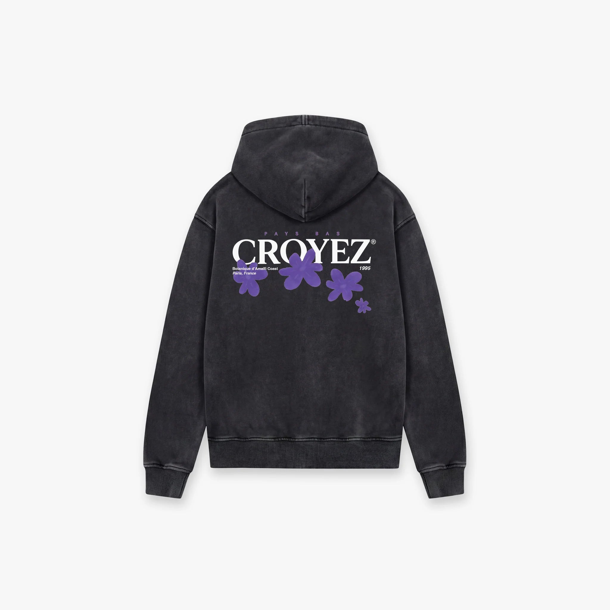 Croyez Botanique Zip Hoodie | Acid Wash/Dark Purple