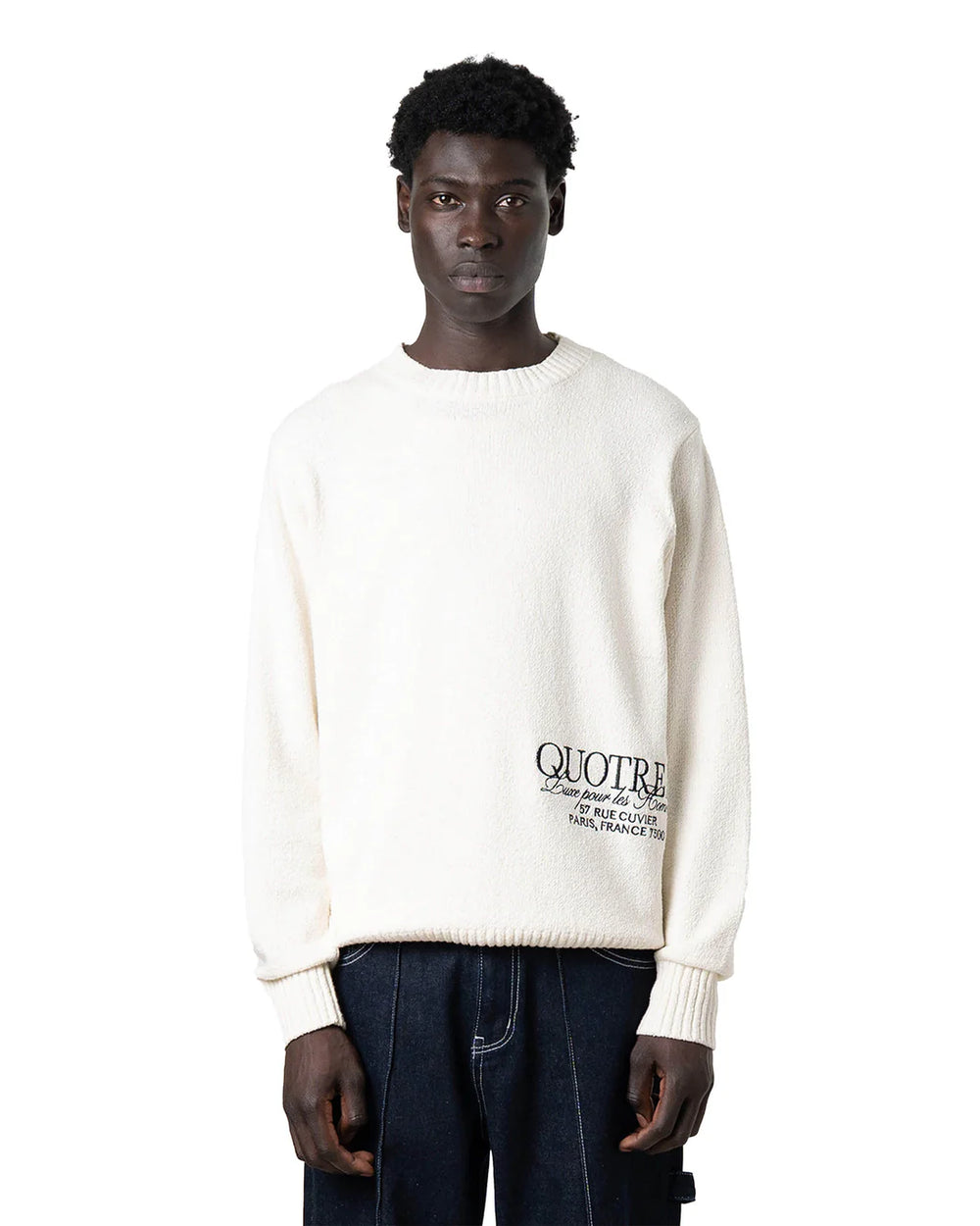 Quotrell - RICO KNITTED CREWNECK - ECRU