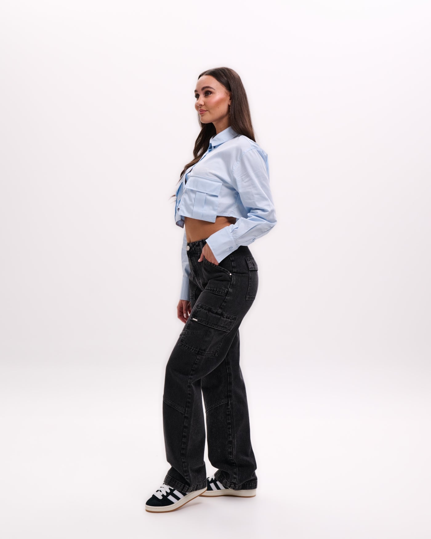 Malelions Women Straight Leg Cargo Pants | Black