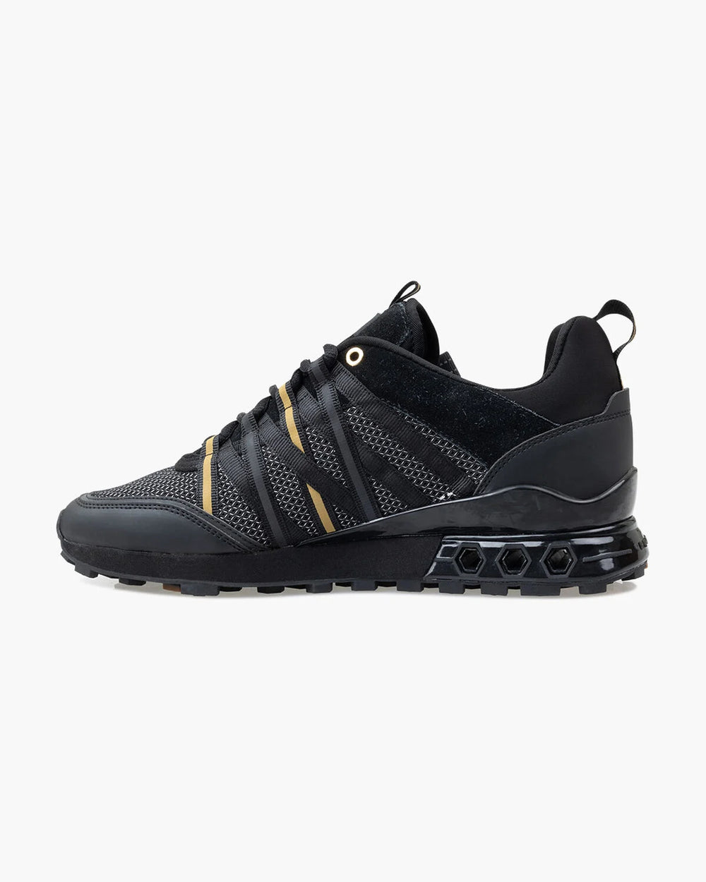 Cruyff - Fearia Hex - Tech Black/Gold - Herensneakers met EVA tussenzool