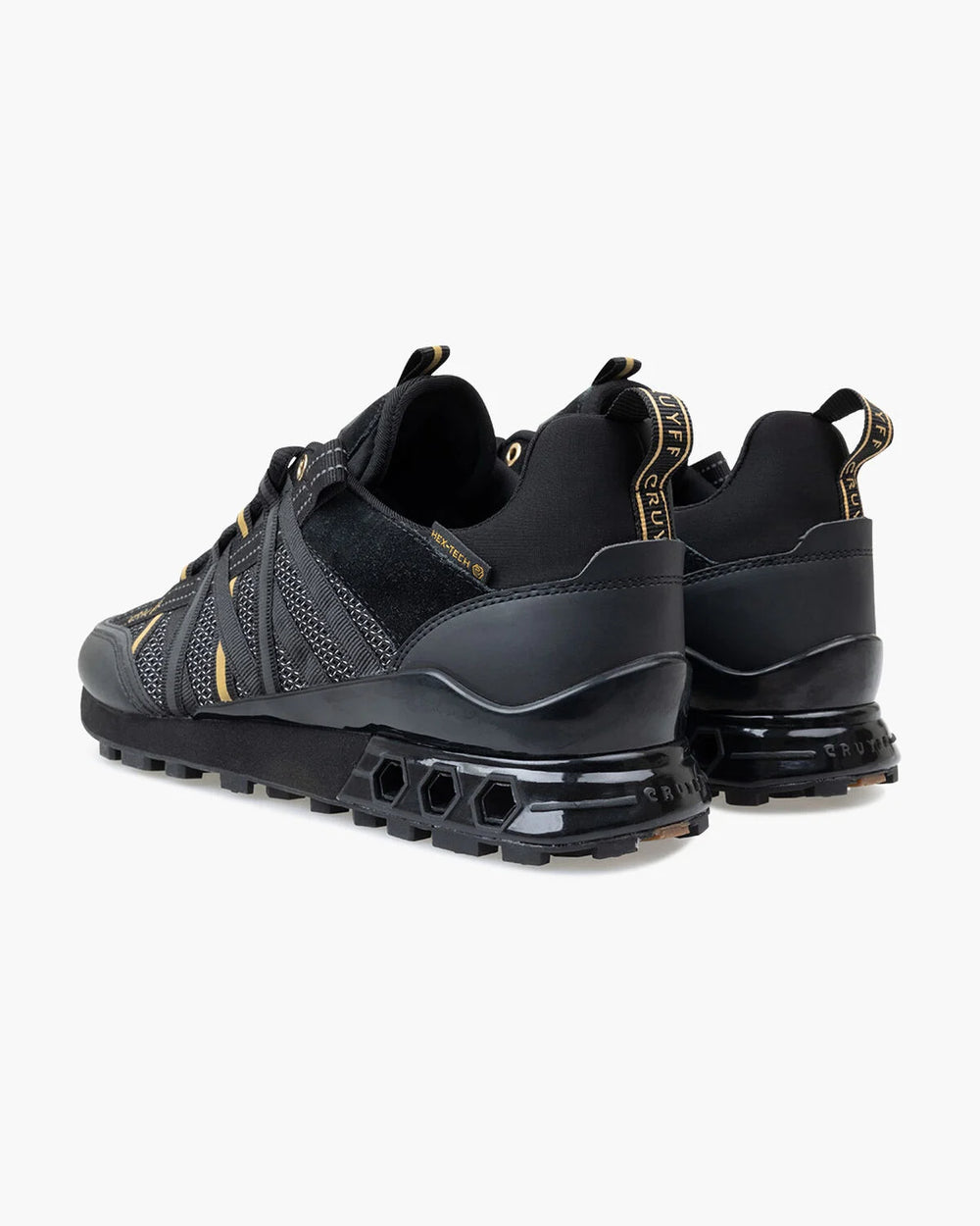 Cruyff - Fearia Hex - Tech Black/Gold - Herensneakers met EVA tussenzool