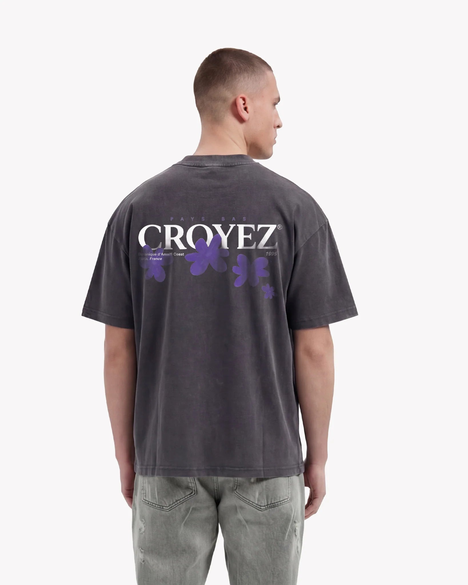 Croyez Botanique T-Shirt | Acid Wash/Dark Purple