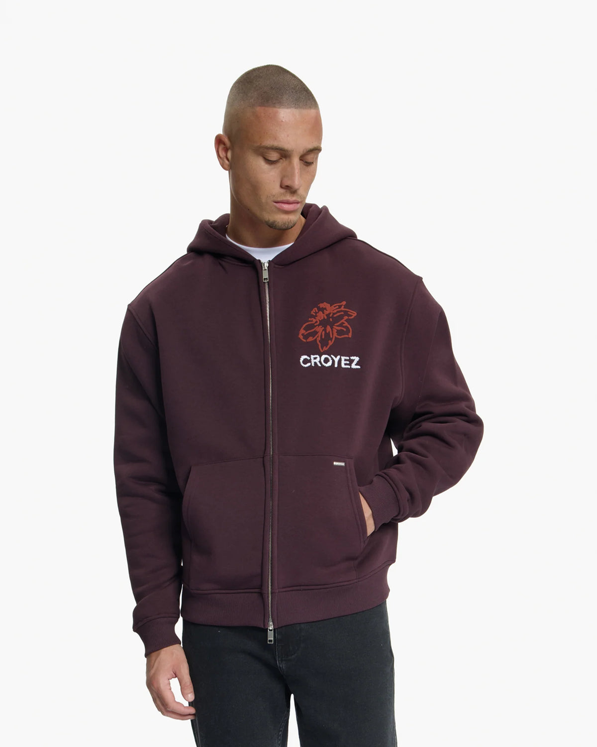Croyez Gardener Zip Hoodie | Raisin Red