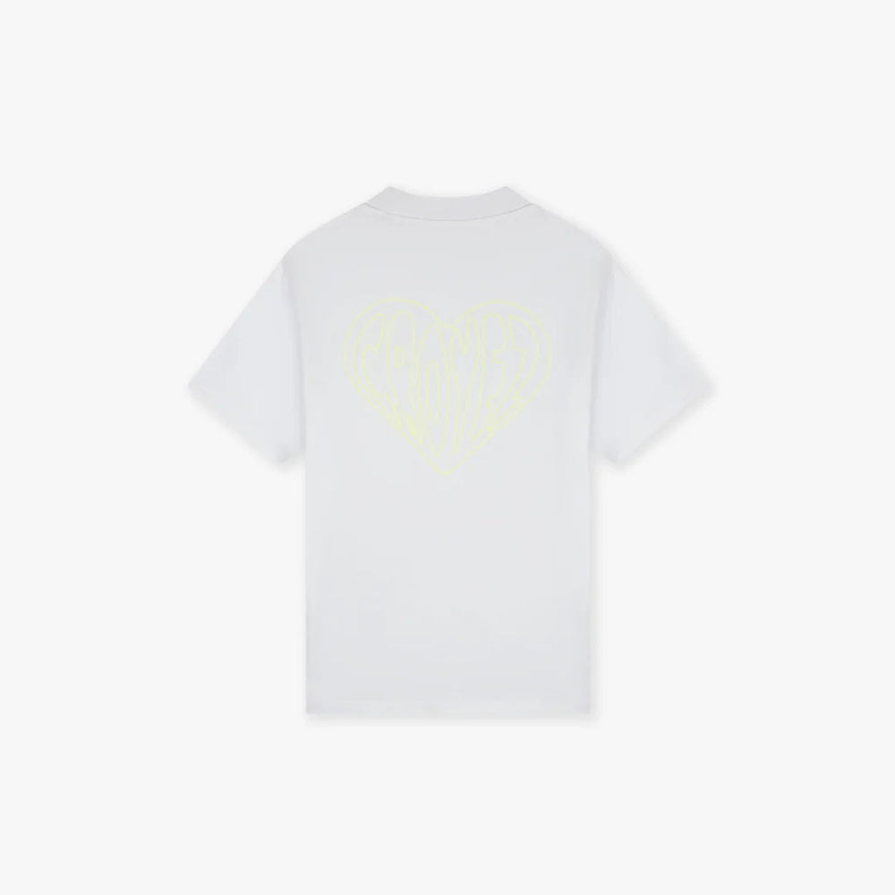 Croyez - Stitched Heart T-Shirt - White - Katoenen herenshirt