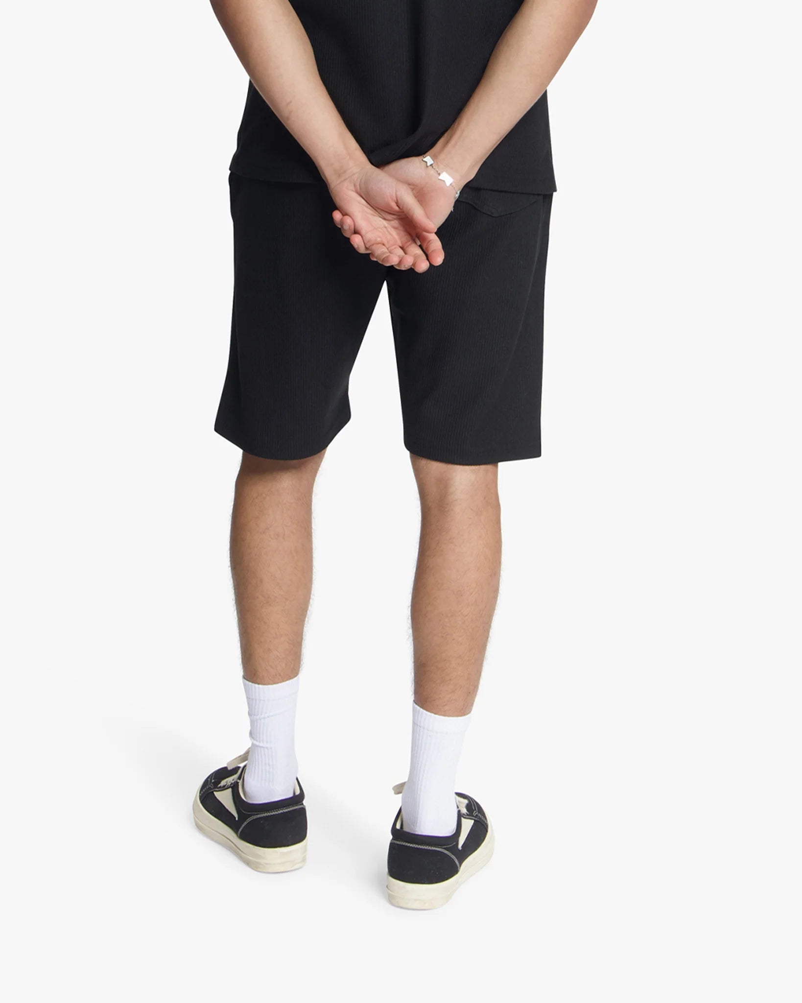 Croyez Plisse Korte Broek | Zwart