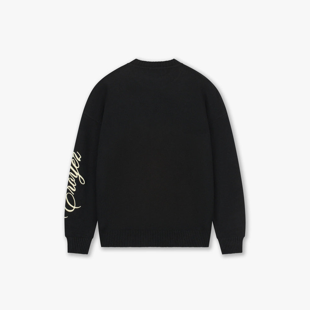 Croyez Script 2.0 Knit Sweater Black – achterzijde