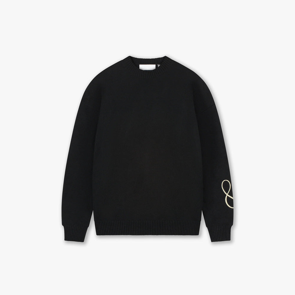 Croyez Script 2.0 Knit Sweater Black – voorzijde