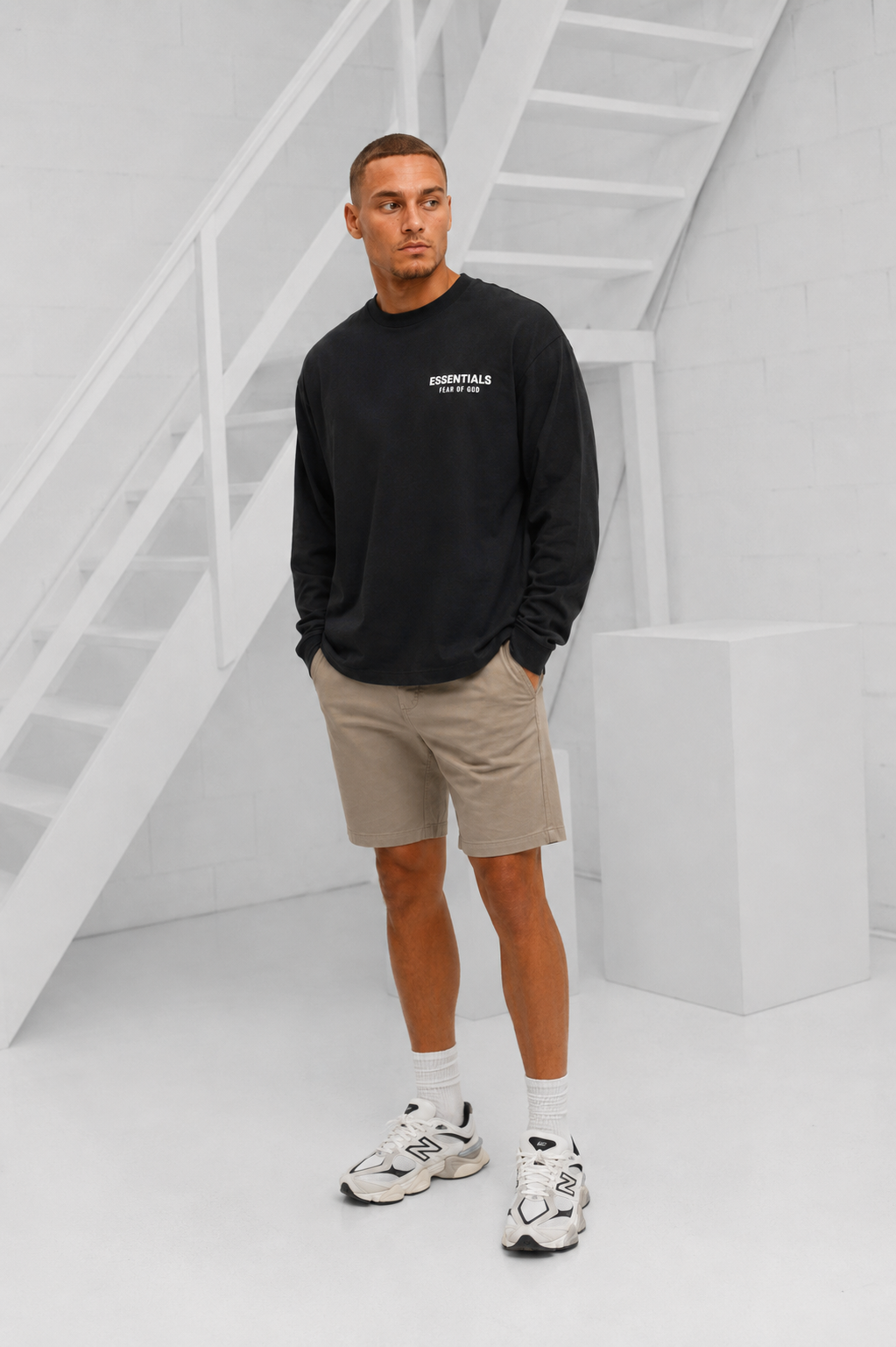 Fear Of God Essentials Longsleeve Heren Zwart