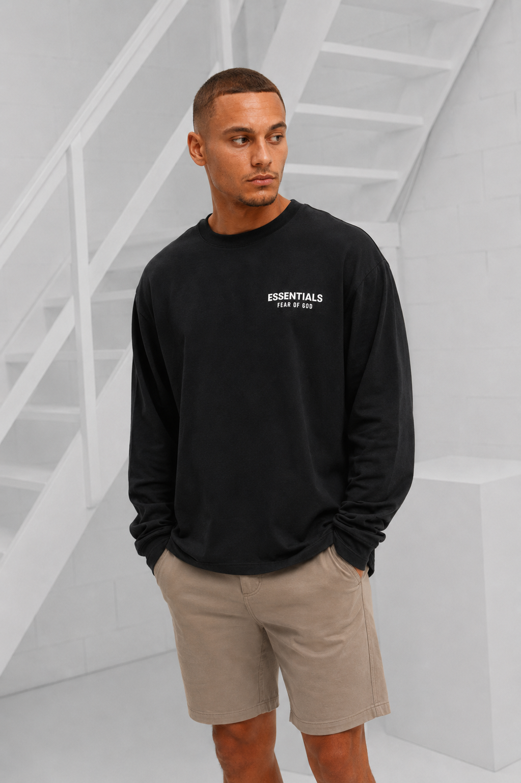 Fear Of God Essentials Longsleeve Heren Zwart