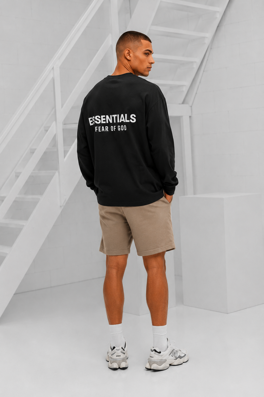 Fear Of God Essentials Longsleeve Heren Zwart