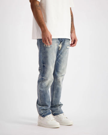 BLACK BANANAS - STRAIGHT STITCHED DENIM - BLUE - Rechte heren spijkerbroek