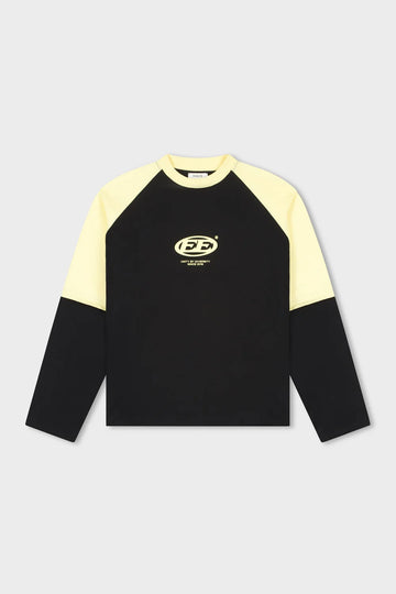 Equalité Dante Double Layer Longsleeve Tee Black & Yellow – voorzijde