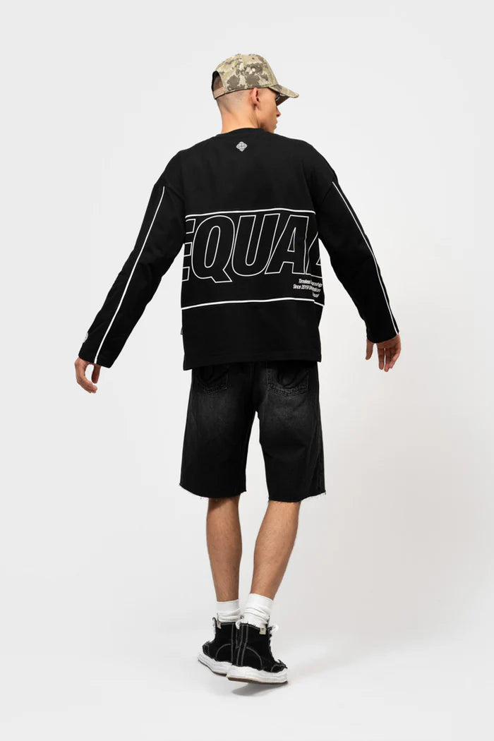 BRUNO LINE LONGSLEEVE TEE ZWART