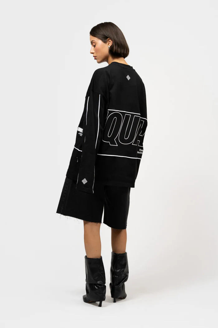 BRUNO LINE LONGSLEEVE TEE ZWART