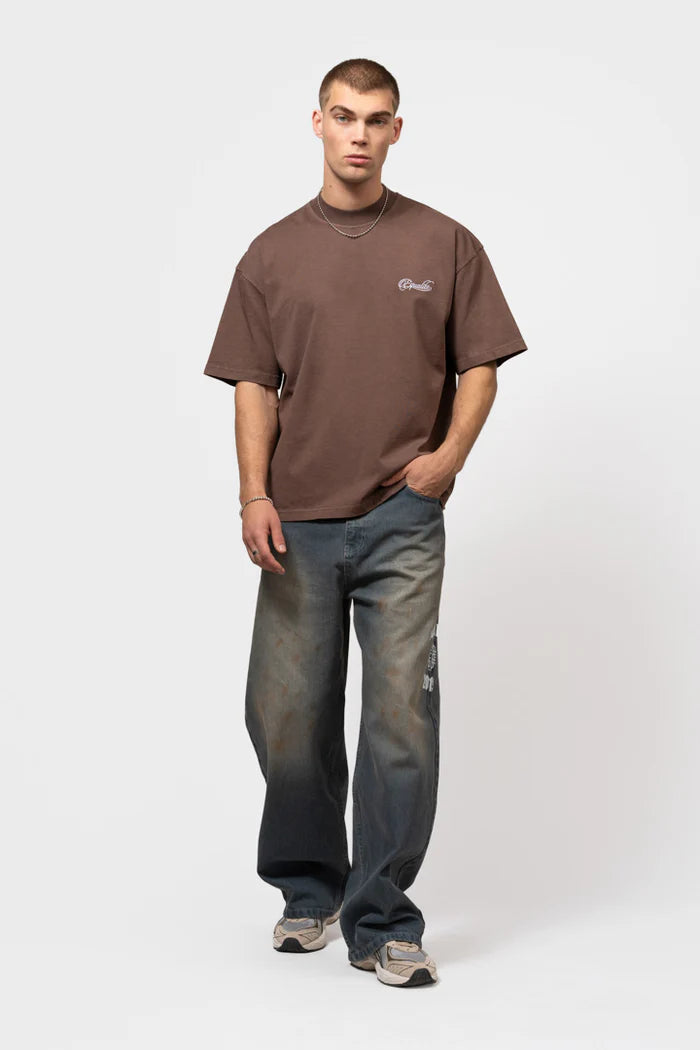 YUKI BOXY TEE TOBACCO