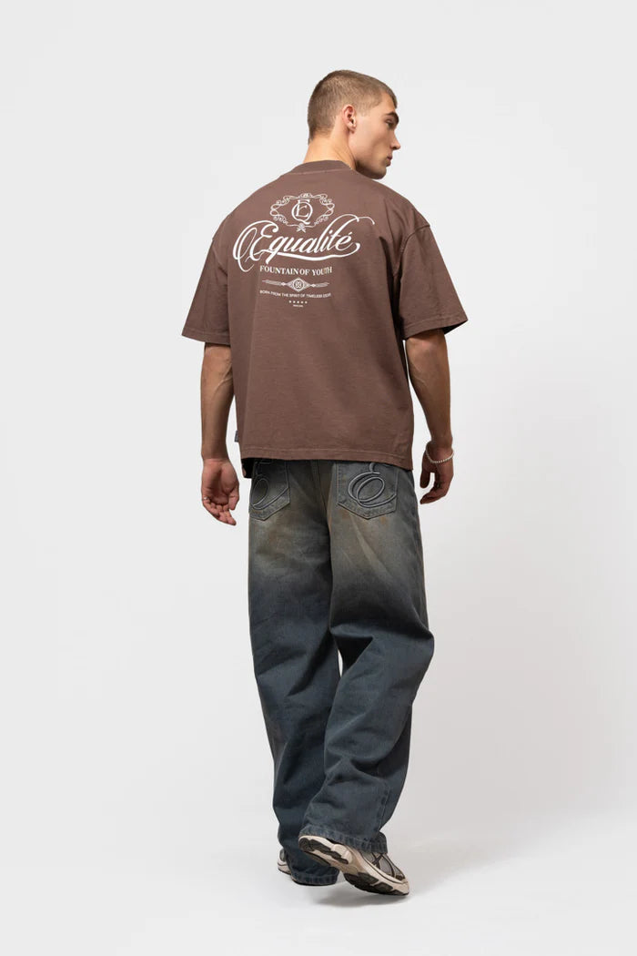 YUKI BOXY TEE TOBACCO