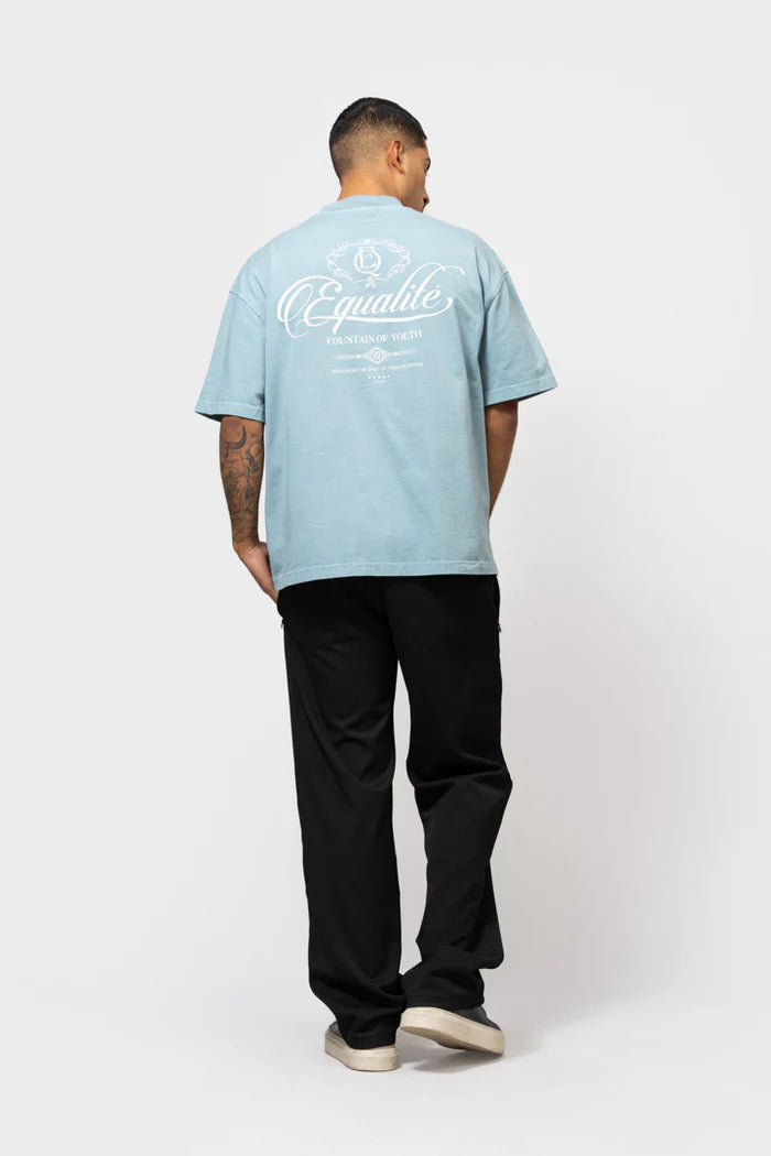 YUKI BOXY TEE WASHED LIGHT BLUE